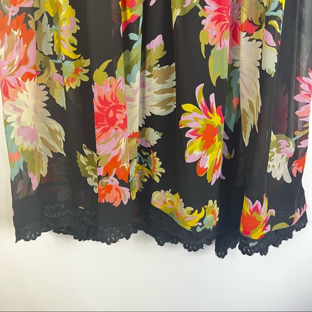Anthropologie Black Floral Babydoll Dress - Picture 9 of 12